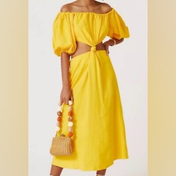 FARM RIO KNOTTED CUTOUT MIDI DRESS 👗 - Picture 4 of 8